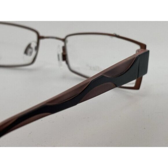 CRUSH TITANFLEX 850019 60-130 Abstract Brown Black Rectangle Glasses Frames - Picture 7 of 9